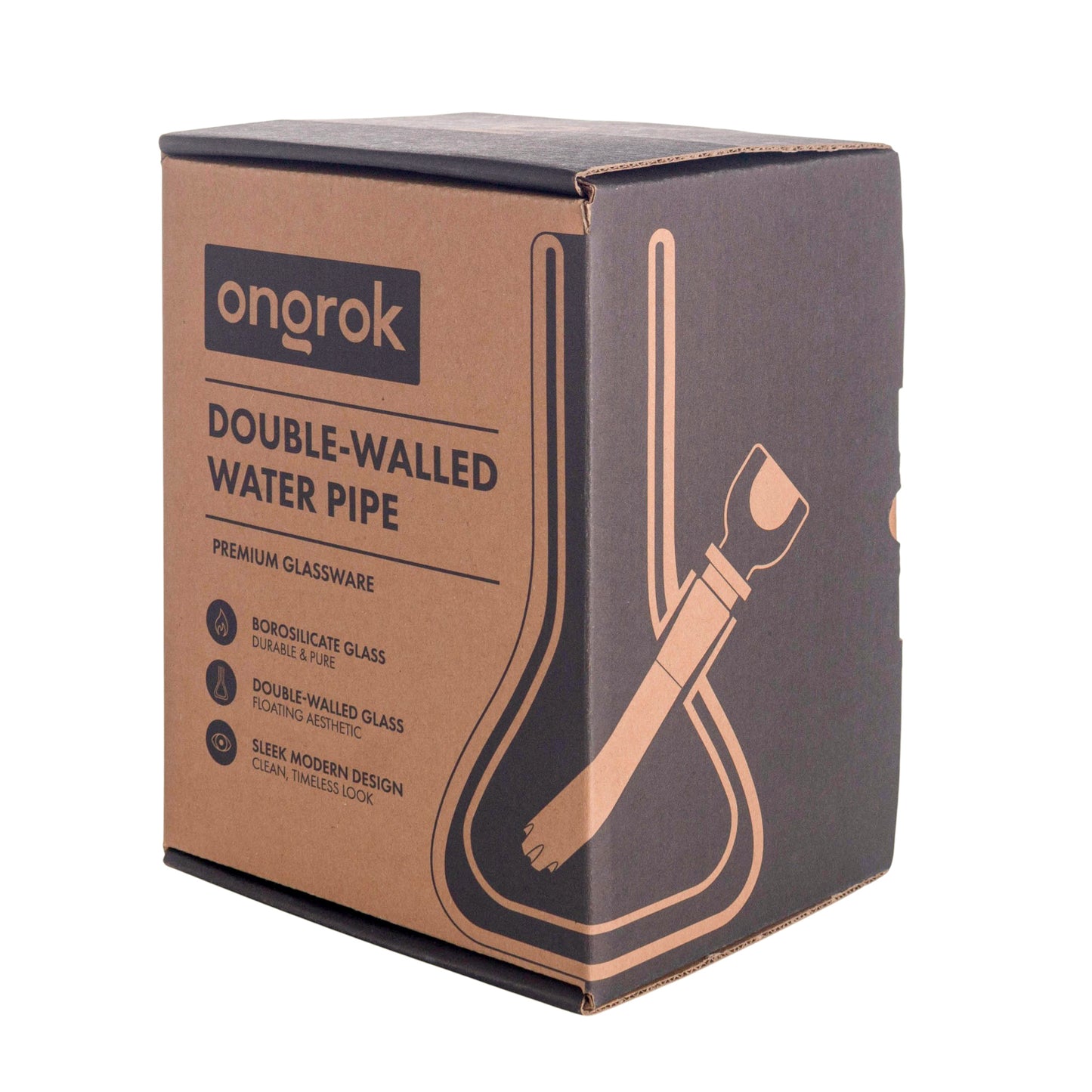 Double Glass Wall Water Pipe