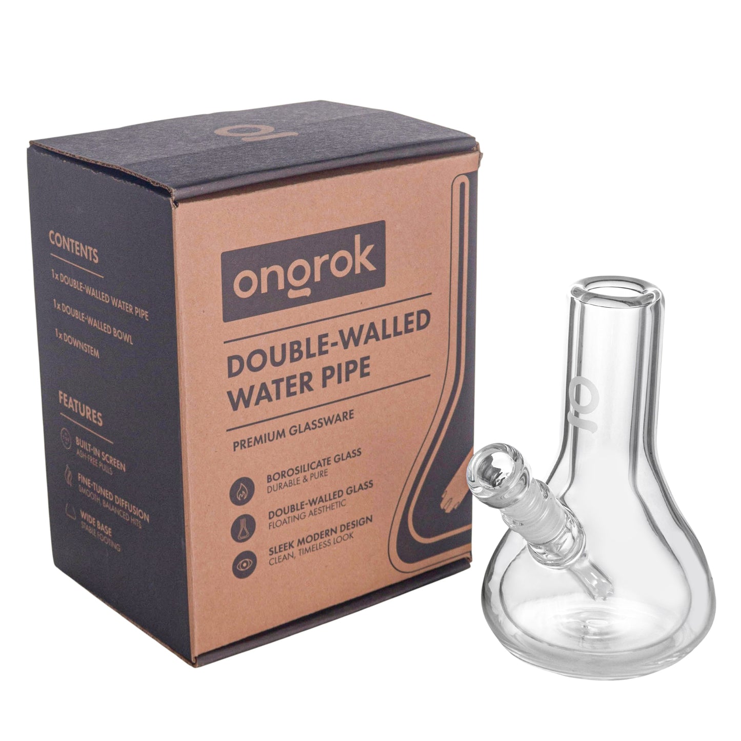 Double Glass Wall Water Pipe